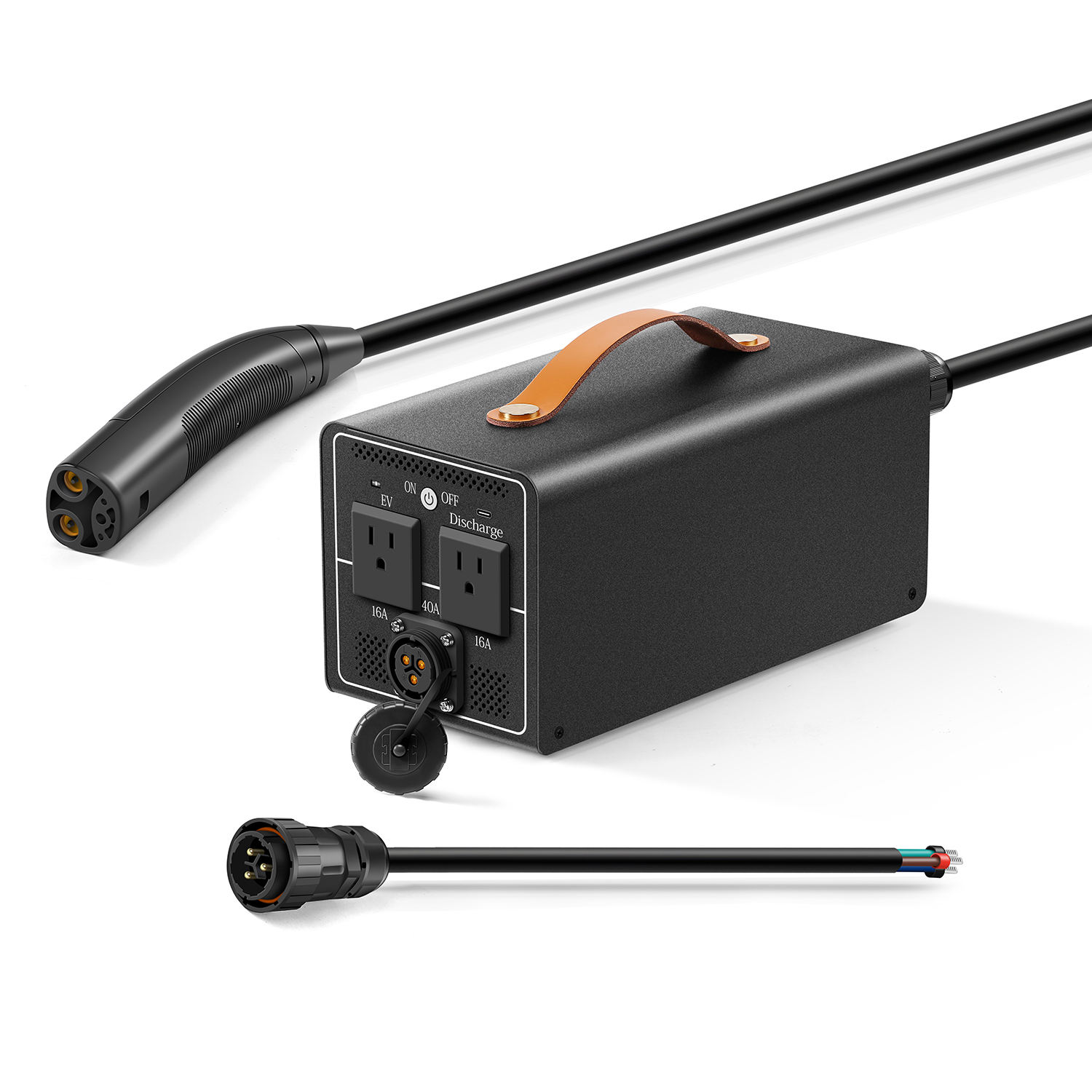 4KW NACS EV V2L Discharge Gun Vehicle-to-Load Power Adapter for Electric Cars & Compatible with Tesla