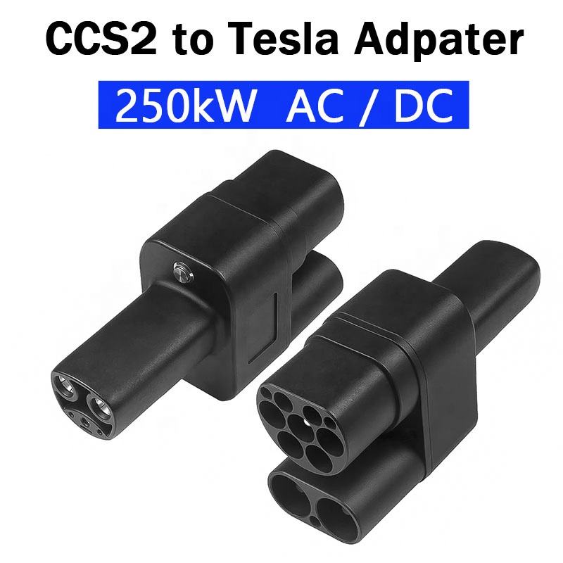 Ccs 2 Combo to NACS Adapter 250KW AC/DC Inlet/Outlet Plug for Tesla Model 3/Y/ S /X EV Charging Customized EV Charger Adapter
